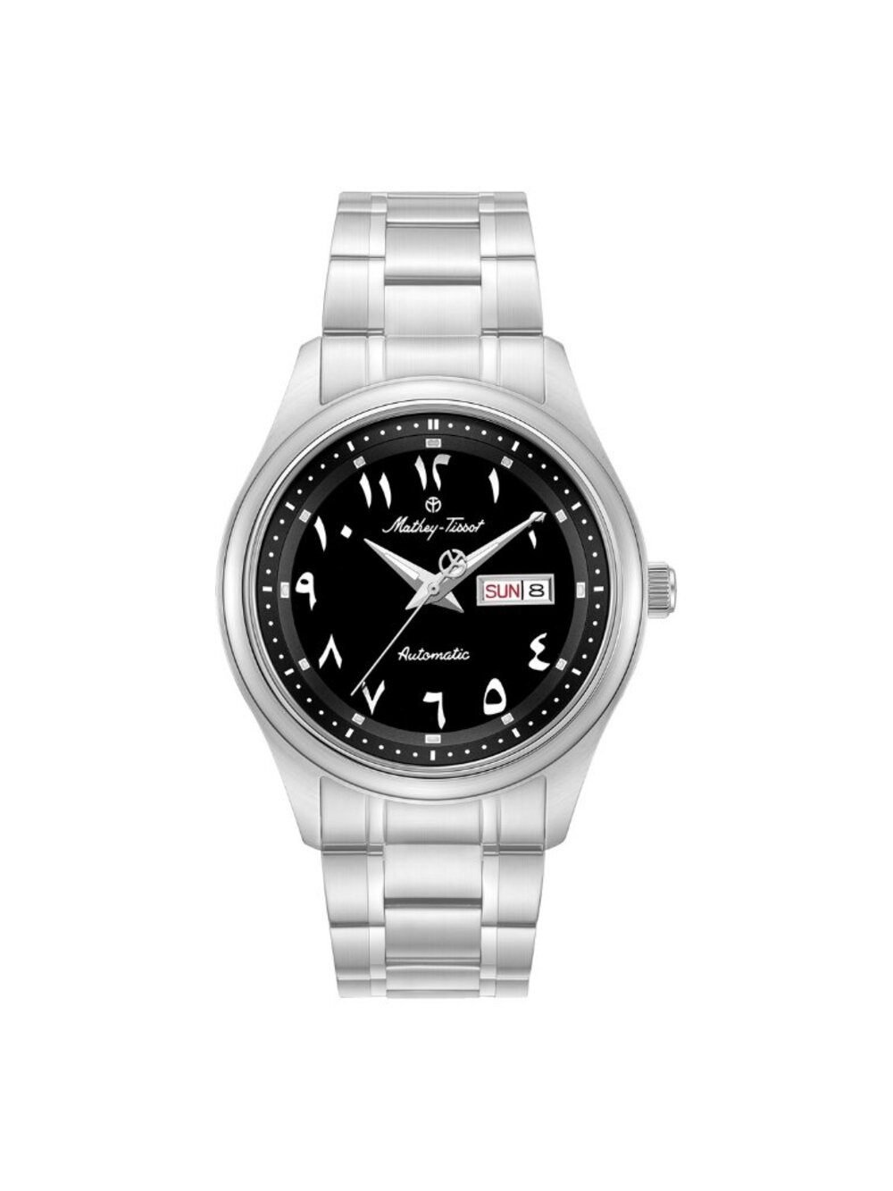 NWT Mathey-Tissot Automatic Black Arabic Dial Men's Watch